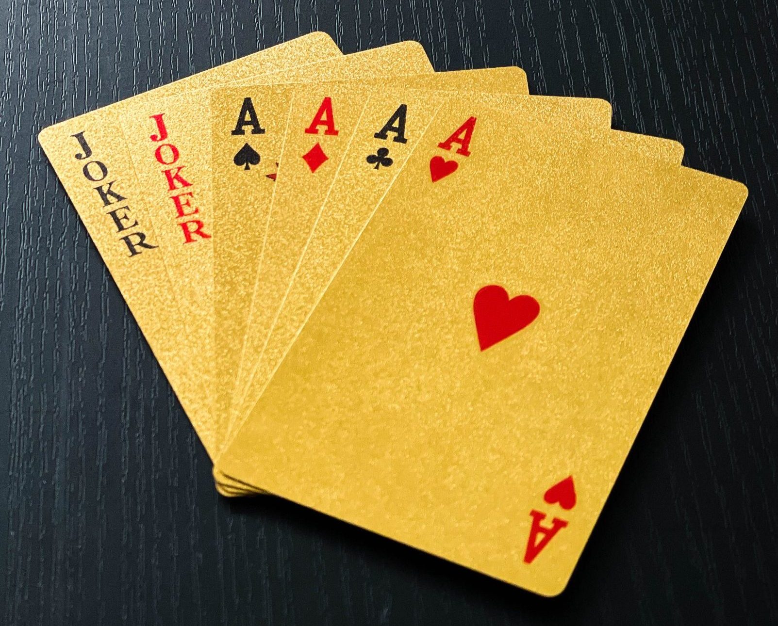 Luxe gouden speelkaarten Perfect poker & andere spellen - Luxe